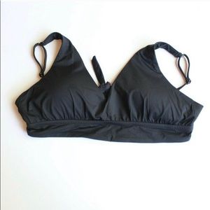Becca Brooke V Neck Bralette Bikini Top Black D